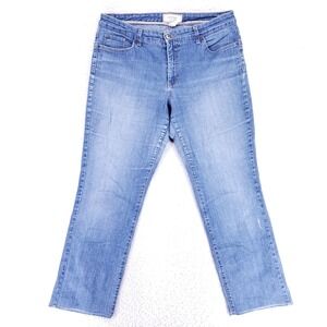 Sonoma Jean Denim Cotton Women SZ 14 Blue Straight Stretch VTG Mid Rise Slim 90s